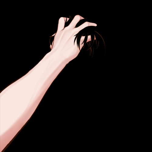 髪をかき上げている logo