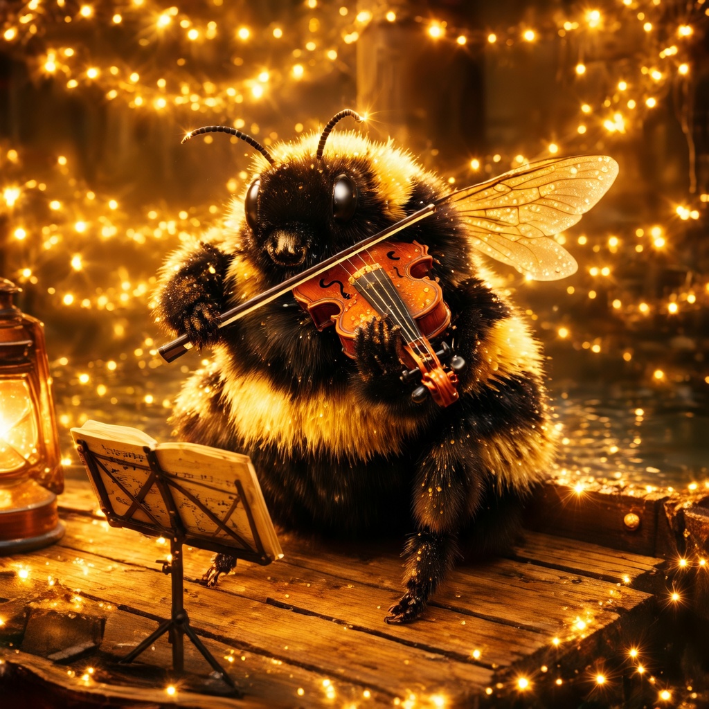Bee With Violin logo