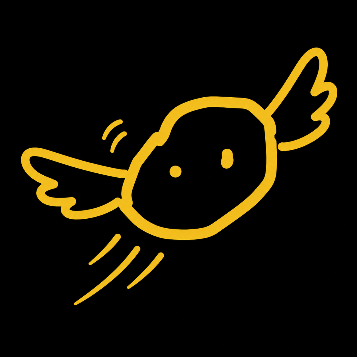 waving testicle flying logo