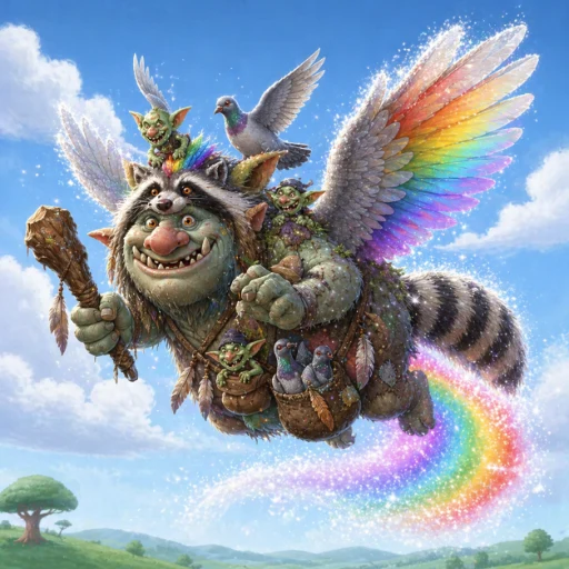 GoblinGremRaccoonTrollOgrePigeon logo